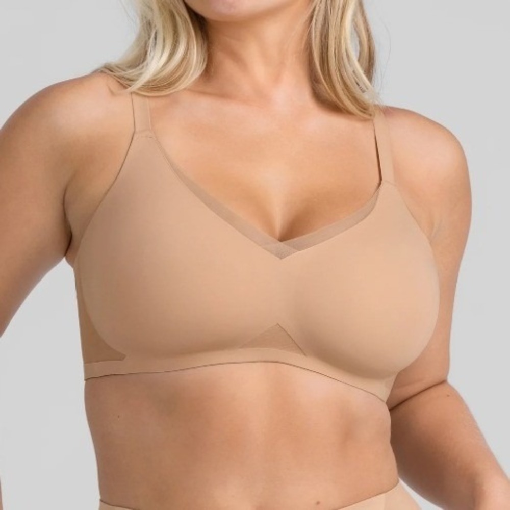 Honeylove CrossOver Wireless Bra 32 B/C Shaping Smoothing Comfort Layers Minimal